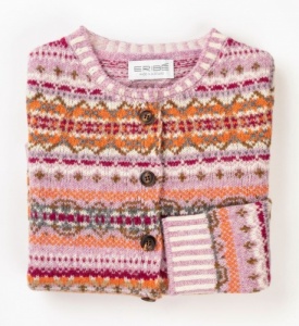 Eribe Westray Fairisle Cardigan Orange Burst